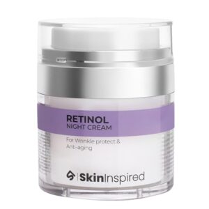SkinInspired Retinol Night Cream For Wrinkles & Anti-Aging | Lightweight Cream for Age Spots, Fine Lines and Wrinkles